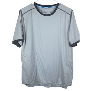 Nike Mens Light Gray Dri-FIT Short Sleeve Running T-Shirt Size Large